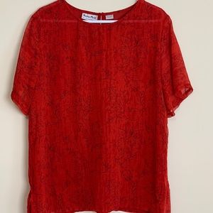 Beautiful red Nouveau Monde  blouse.